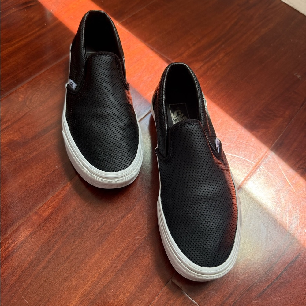 Vans Black Perforated Loafers